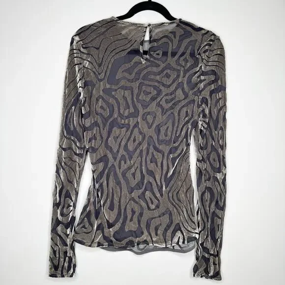Ulla Johnson Quinn Velvet Burnout Top in Luna Size 12